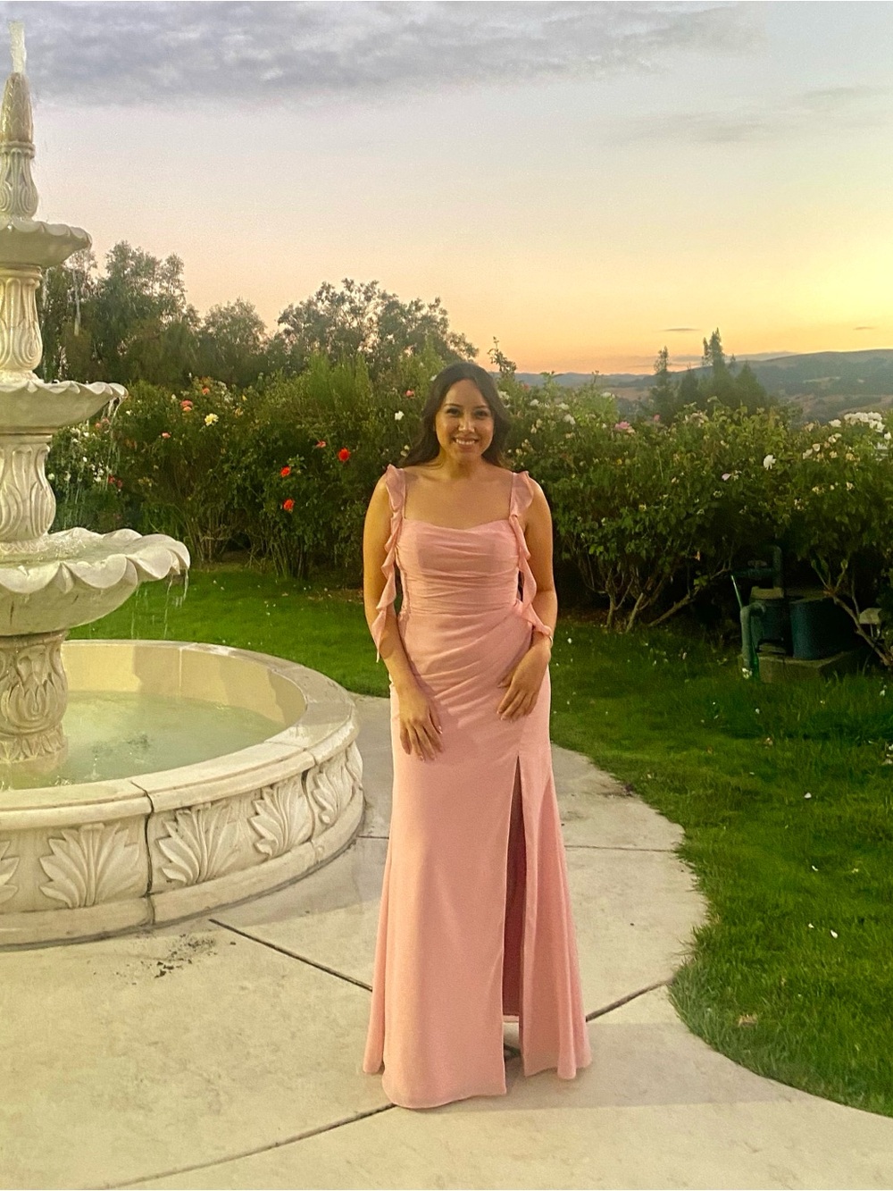 Sleeveless Pink Maxi Dress
